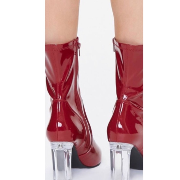 forever 21 latex heels with clear heel - Picture 3 of 4